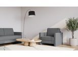BRUNO Schlafsessel 70cm in Dunkelgrau | praktische Größe | stabiles Massivholz & Boxspringkomfort