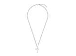 TOM TAILOR Herren Halskette mit Kreuz Anhänger aus Edelstahl silber, silber, Kreuz, Gr. ONESIZE