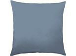 Kissenbezug KAEPPEL "Uni Mako-Satin, 100% Baumwolle", blau (taubenblau), B:80cm L:80cm, Baumwolle, Obermaterial: 100% Baumwolle, Kissenbezüge, Kissenbezug, Kissenhülle in vielen schönen Farbtönen mit Reißverschluss
