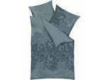 Bettwäsche KAEPPEL "Indica", blau (indigo), B/L: 155cm x 220cm, 1 Stk., 1 Stk., Mako-Satin, B/L: 80cm x 80cm, 2 Stk., Mako-Satin, Obermaterial: 100% Baumwolle, Bettwäsche, Bettwäsche, Mit Paisleymuster