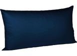 Kissenbezüge FLEURESSE "Colours", blau (dunkelblau), B:40cm L:80cm, Interlock-Jersey, Obermaterial: 100% Baumwolle, Kissenbezüge, Kissenbezüge, edler, bügelfreier Interlock-Jersey aus 100% Baumwolle