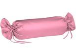 Nackenrollenbezug FLEURESSE "Colours", pink, B:15cm L:40cm, Mako-Satin, Obermaterial: 100% Baumwolle, Kissenbezüge, Nackenrollenbezug, Mako Satin, glänzend, glatt, Premium Qualität