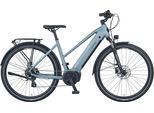 E-Bike PROPHETE "Entdecker 3.8" Gr. 50, silber (silber, schwarz), Elektrofahrräder, 50cm, 28 Zoll (71,12cm), E-Bike, Pedelec, Elektrofahrrad für Damen