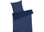 Bettwäsche KAEPPEL "Eternity", blau (marine), B/L: 135cm x 200cm, 1 Stk., 1 Stk., Mako-Satin, B/L: 80cm x 80cm, 2 Stk., Mako-Satin, Obermaterial: 100% Baumwolle, Bettwäsche, Bettwäsche