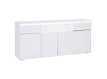Möbelix , Weiß, Weiß Hochglanz , Holzwerkstoff , 3 Fächer , 2 Schublade(n) Schubladen , 180x83.6x40 cm , Beimöbel erhältlich , Kleinmöbel, Kommoden, Kommoden