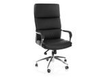 Mid.you , Schwarz, Silberfarben , Metall , 61x134x49 cm , Wippfunktion, Sitzfläche 360° drehbar, ergonomische Rückenlehne , Büromöbel, Bürostühle, Chefsessel