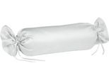 Nackenrollenbezug FLEURESSE "Colours", weiß, B:15cm L:40cm, Mako-Satin, Obermaterial: 100% Baumwolle, Kissenbezüge, Nackenrollenbezug, Mako Satin, glänzend, glatt, Premium Qualität