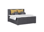 Möbelix , Schieferfarben , Holz, Textil , H3 , 180x200 cm , Bettkasten, gepolstertes Kopfteil, Topper durchgehend , Schlafzimmer, Betten, Polsterbetten