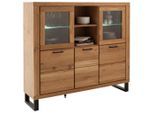 Möbelix , Wildeiche , Holz , Wildeiche , 6 Fächer , 158.5x140x40 cm , FSC MIX , stehend , Kleinmöbel, Kommoden, Highboards