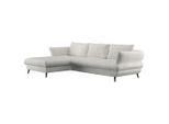 Livetastic , Creme , Textil , Ottomane links, L-Form , 281x181 cm , Made in EU , Stoffauswahl, Rücken echt, Armteil rechts ,