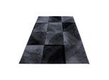 Ayyildiz , Schwarz , Textil , Uni , rechteckig , 160x230 cm , Oeko-Tex® Standard 100 , für Fußbodenheizung geeignet, schmutzabweisend, für Hausstauballergiker geeignet, lichtunempfindlich, antistatisch, pflegeleicht, strapazierfähig, leicht zusammenrollbar , Teppiche & Böden, Teppiche, Webteppiche