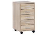 Mid.you , Eichefarben , Holzwerkstoff , 5 Schublade(n) Schubladen , 33x63x38 cm , Büromöbel, Rollcontainer