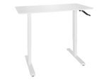 Mid.you , Weiß , Metall, Holzwerkstoff , rechteckig , 60x74-123x120 cm , höhenverstellbar , Büromöbel, Schreibtische, Schreibtische