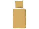 Möbelix , Goldfarben , Textil , Uni , 135x200 cm , atmungsaktiv , Heimtextilien, Schlaftextilien, Bettwäsche, Satin Bettwäsche