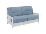 Livetastic , Blau, Weiß , Textil , Kiefer , massiv , Uni , 154x88x90 cm , Made in EU , einzeln ausziehbar , Wohnzimmer, Sofas & Couches, Schlafsofas, Schlafsofas