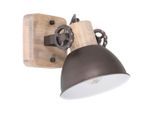 Möbelix , Anthrazit , Holz, Metall , Eiche , 15x19x17 cm , drehbar , Beleuchtung, Innenleuchten, Deckenleuchten, Deckenstrahler