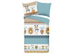 Möbelix , Mehrfarbig , Textil , Tier , 135x200 cm , atmungsaktiv, angenehm wärmend , Kinder- & Jugendzimmer, Kinderbettwäsche