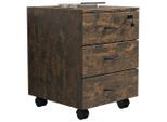 Mid.you , Eiche dunkel , Holzwerkstoff , 3 Schublade(n) Schubladen , 40x54x44 cm , Büromöbel, Rollcontainer