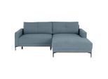 Ondega , Hellblau , Textil , Füllung: Schaumstoff , L-Form , 238x162 cm , Stoffauswahl , Wohnzimmer, Sofas & Couches, Schlafsofas, Ecksofas mit Schlaffunktion