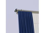 Gardinenstange INDEKO "Colombes", silber, L:360cm Ø:16mm, Aluminium, Gardinenstangen, Gardinenstange, Innenlauf Komplett-Set inkl. Gleitern und Montagematerial