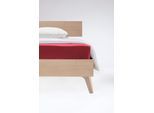 Spannbettlaken FLEURESSE "Flauschjersey", rot (rot, bordeaux), B:120cm L:200cm, Jersey, Obermaterial: 100% Baumwolle, Bettlaken, Spannbettlaken, aus Baumwolle, Bettlaken, Spannbetttuch, Premium Qualität
