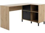 Schreibtisch GAMI "BOLT", eiche artisan nachbildung, eiche artisan nachbildung, eiche artisan nachbildung, B:136cm H:73cm T:85cm, Tische, Schreibtisch, Ein funktionaler Eckschreibtisch dank seines Stauraumteils