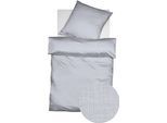 Bettwäsche FLEURESSE "Porto", grau (anthrazit), B/L: 155cm x 220cm, 1 Stk., 1 Stk., Buntgewebe, B/L: 80cm x 80cm, 2 Stk., Buntgewebe, Obermaterial: 100% Baumwolle, Bettwäsche, Bettwäsche, 100% Baumwolle, in Gr. 135x200, 155x220, 200x200cm, Reißverschluss