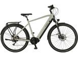 E-Bike PROPHETE "Entdecker 5.0" Gr. 54, grau (grau, schwarz), Elektrofahrräder, 54cm, 28 Zoll (71,12cm), Pedelec, Elektrofahrrad für Herren