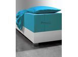 Spannbettlaken FLEURESSE "Comfort XL", blau (petrol), 1 Stk., Mako-Jersey, 180x200 180x210 180x220 190x200 190x210 190x220 200x200 200x210 200x220 40cm, Mako-Jersey, Obermaterial: 96% Baumwolle, 4% Elasthan (LYCRA), Bettlaken, Spannbettlaken, Mako-Jersey, für Matratzen bis 40 cm Höhe, Bettlaken, Spannbetttuch