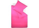 Bettwäsche FLEURESSE "Colours in 135x200, 155x220 oder 200x200 cm", lila (cassis), B/L: 200cm x 220cm, 1 Stk., 2 Stk., Mako-Satin, B/L: 80cm x 80cm, 3 Stk., Mako-Satin, Obermaterial: 100% Baumwolle, Bettwäsche, Bettwäsche, Bettwäsche aus 100% Baumwolle, uni, mit Reißverschluss
