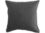 Kissenbezug FLEURESSE "Provence", grau (schiefer), B:40cm L:40cm, Leinen, Obermaterial: 50% Baumwolle, 50% Leinen, Kissenbezüge, Kissenbezug, Leinen, Premium Qualität, kühlende Stoff
