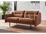 2-Sitzer OTTO HOME "Nordfyn", braun (cognac), B:169cm H:81cm T:92cm, Struktur weich (100% Polyester);Luxus-Microfaser Lederoptik (100% Polyester);100% NaturLEDER, Sofas, 2-Sitzer, edles Design in 3 Bezugsqualitäten, Design by Morten Georgsen
