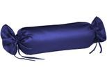 Nackenrollenbezug FLEURESSE "Colours", blau (royal), B:15cm L:40cm, Mako-Satin, Obermaterial: 100% Baumwolle, Kissenbezüge, Nackenrollenbezug, Mako Satin, glänzend, glatt, Premium Qualität