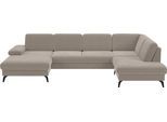 Wohnlandschaft SIT & MORE "Morris Jubi", beige, B:335cm H:82cm T:212cm, 100% Polyester, Sofas, Wohnlandschaft, wahlweise mit Armteilverstellung, Bettfunktion & Bettkasten