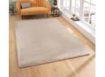 Fellteppich OTTO HOME "Rabbit, Kunstfell, Kaninchenfell-Haptik, Microfaser" Gr. 4, beige, B:160cm H:42mm L:230cm, Kunstfaser, Teppiche, Fellteppich, besonders hoch und flauschig, Wohnzimmer, Schlafzimmer, Kinderzimmer