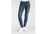 Skinny-fit-Jeans ARIZONA "Ultra-Stretch, sehr bequem, gut zu kombinieren", Damen, Gr. 34, N-Gr, blau (dunkelblau us), Denim/Jeans, Obermaterial: 74% Baumwolle, 24% Polyester, 2% Elasthan, skinny fit lang, Jeans, extra-eng geschnittene Beinform, normale Leibhöhe