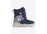 Winterboots LOTTO, Mädchen, Gr. 33, blau (navy, pink), Synthetik, Schuhe Winterboots, Winterschuhe, Winterstiefel, wasserdicht & mit Blinkfunktion
