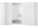 Schrank-Set RAUCH "Kleiderschrank Schrank Garderobe Wäscheschrank COSTA Größe 208x253 cm", weiß (alpinweiß, eingriffe alpinweiß), H:197cm T:253cm, Holzwerkstoff, Kastenmöbel-Sets, viel Platz, grifflose Front und Push-to-Open Funktion MADE IN GERMANY