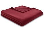 Wohndecke BIEDERLACK "King Fleece", rot (rubin), B:150cm L:200cm, Polyester, Wohndecken, Wohndecke, leicht, Kuscheldecke