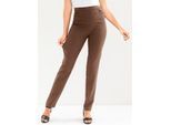 Webhose CLASSIC BASICS, Damen, Gr. 24, Kurzgrößen, braun (toffee), 72% Viskose, 25% Polyamid, 3% Elasthan, unifarben, lang, Hosen, Topseller