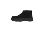 Schnürschuh CLARKS "Torhill Moss Black", Damen, Gr. 37,5, schwarz, Leder, Schuhe Schnürschuh, mit markanter, gerippter Sohle