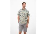 Kurzarmhemd LERROS "Kurzarmhemd mit sportivem Button-down-Kragen", Herren, Gr. XXL, Normalgrößen, dull peach, 76% Baumwolle, 24% Polyester, Hemden