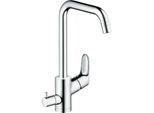 hansgrohe Küchen Armatur Focus M41 260 1jet 31823000 chrom, schwenkbarer Auslauf, Geräteabsperrventil