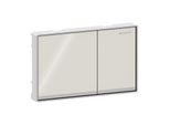 Geberit Betätigungsplatte Omega 60 Square 115081JL1 Taste sand grau, Rahmen hochglanz-verchromt, flächenbündig, für 2-Mengen-Spülung