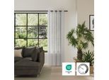 Vorhang NEUTEX FOR YOU "MELODY", grau, B:142cm H:245cm, Polyester, Gardinen, Melangeoptik mit grobem Effektgarn