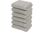 Handtücher OTTO HOME "Sanremo Premium, Premium Handtücher, 600 gr/m², 40x70cm", beige (grau), B:40cm L:70cm, Frottier, Obermaterial: 100% Baumwolle, Handtücher, mit Bordüre, flauschig und weich, Händehandtücher, 5 Jahre Garantie