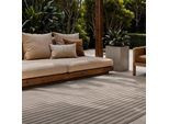 Teppich TED BAKER "Linley, Wendeteppich", grau weiß, B:200cm H:8mm L:300cm, Polypropylen, Teppiche, Teppich, Designteppich, Wetterfest, Pflegeleicht, Modern, Wohnzimmer, Terrasse