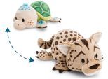 Kuscheltier NICI "Twistimals, Schildkröte & Gepard, 25 cm", orange, Plüschfiguren, KinderB:14cm H:12cm L:25cm, Kuscheltier, mit Wendefunktion 2in1, B:14cm H:12cm L:25cm