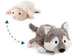 Kuscheltier NICI "Twistimals, Schaf & Wolf, 25 cm", grau (beige), Plüschfiguren, KinderB:14cm H:12cm L:25cm, Kuscheltier, mit Wendefunktion 2in1, B:14cm H:12cm L:25cm