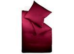 Bettwäsche FLEURESSE "Colours in 135x200, 155x220 oder 200x200 cm", lila (pflaume), B/L: 200cm x 200cm, 1 Stk., 2 Stk., Mako-Satin, B/L: 80cm x 80cm, 3 Stk., Mako-Satin, Obermaterial: 100% Baumwolle, Bettwäsche, Bettwäsche, Bettwäsche aus 100% Baumwolle, uni, mit Reißverschluss